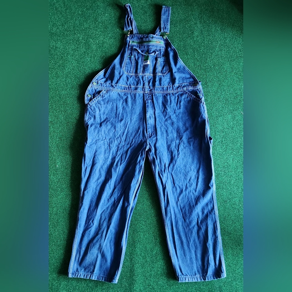 Vintage Liberty Blue Denim Overalls Men Size 48x30